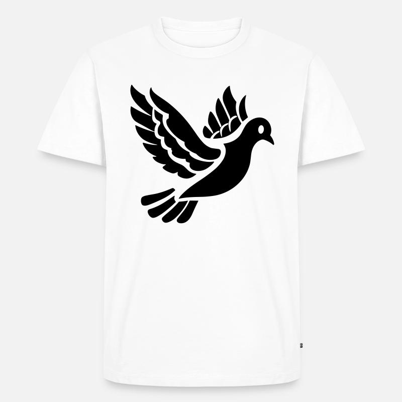 Taube - Männer Premium Bio T-Shirt - Weiß