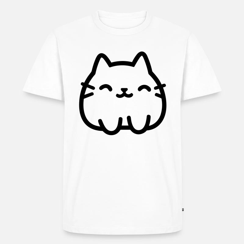 Katze - Männer Premium Bio T-Shirt - Weiß