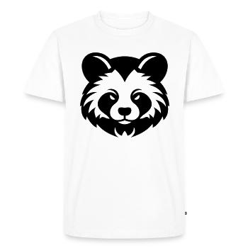panda roux - T-shirt Premium bio Homme - blanc - Devant - Nico (187cm)
