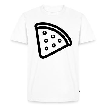 part de pizza - T-shirt Premium bio Homme - blanc - Devant - Nico (187cm)