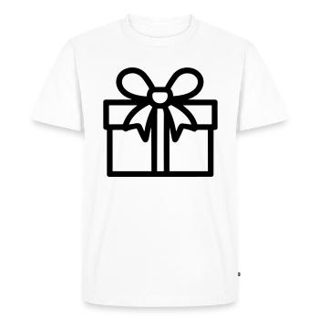 Petite boite cadeau - T-shirt Premium bio Homme - blanc - Devant - Nico (187cm)