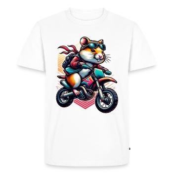 Hamster cool sur Enduro Motocross - T-shirt Premium bio Homme - blanc - Devant - Nico (187cm)