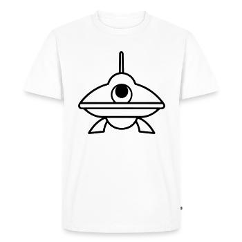soucoupe volante - T-shirt Premium bio Homme - blanc - Devant - Nico (187cm)