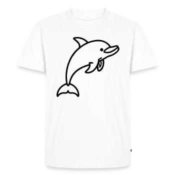 dauphin - T-shirt Premium bio Homme - blanc - Devant - Nico (187cm)