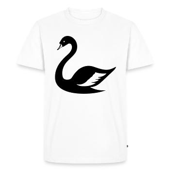 Cygne - T-shirt Premium bio Homme - blanc - Devant - Nico (187cm)