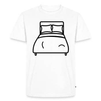 bed - Men's Premium Organic T-Shirt - white - Front - Nico (187cm)