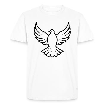 Colombe - T-shirt Premium bio Homme - blanc - Devant - Nico (187cm)