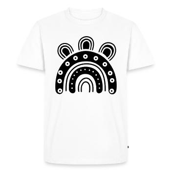 Arc en ciel - T-shirt Premium bio Homme - blanc - Devant - Nico (187cm)