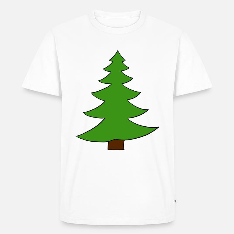 Baum Tree Tre - Männer Premium Bio T-Shirt - Weiß