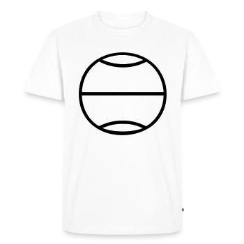 Balle de tennis - T-shirt Premium bio Homme - blanc - Devant - Nico (187cm)
