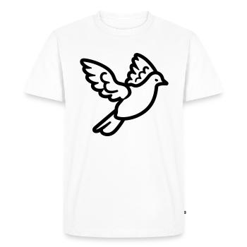 Colombe - T-shirt Premium bio Homme - blanc - Devant - Nico (187cm)