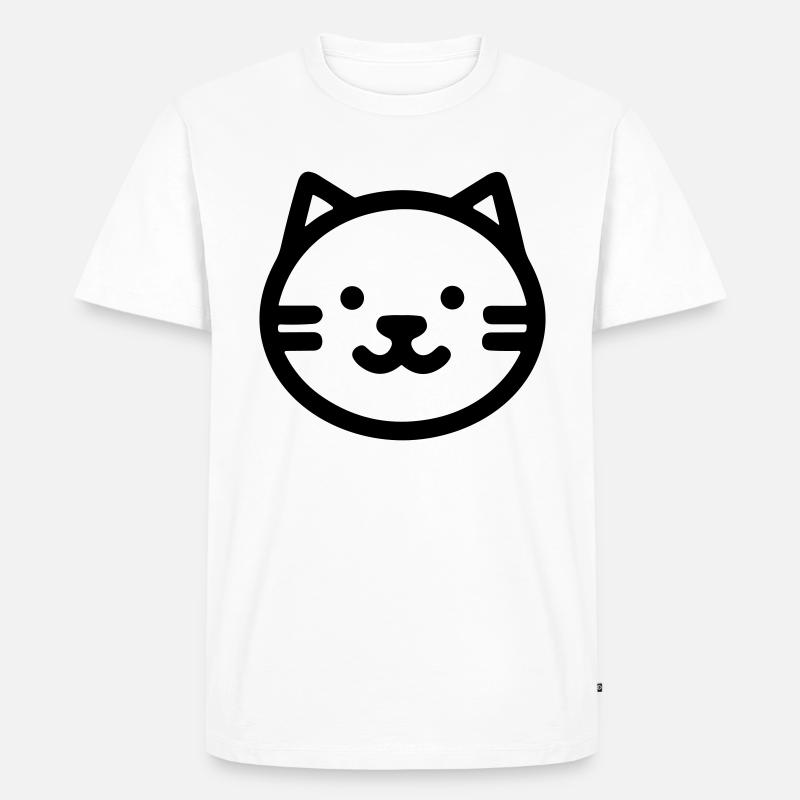 chat - T-shirt Premium bio Homme - blanc