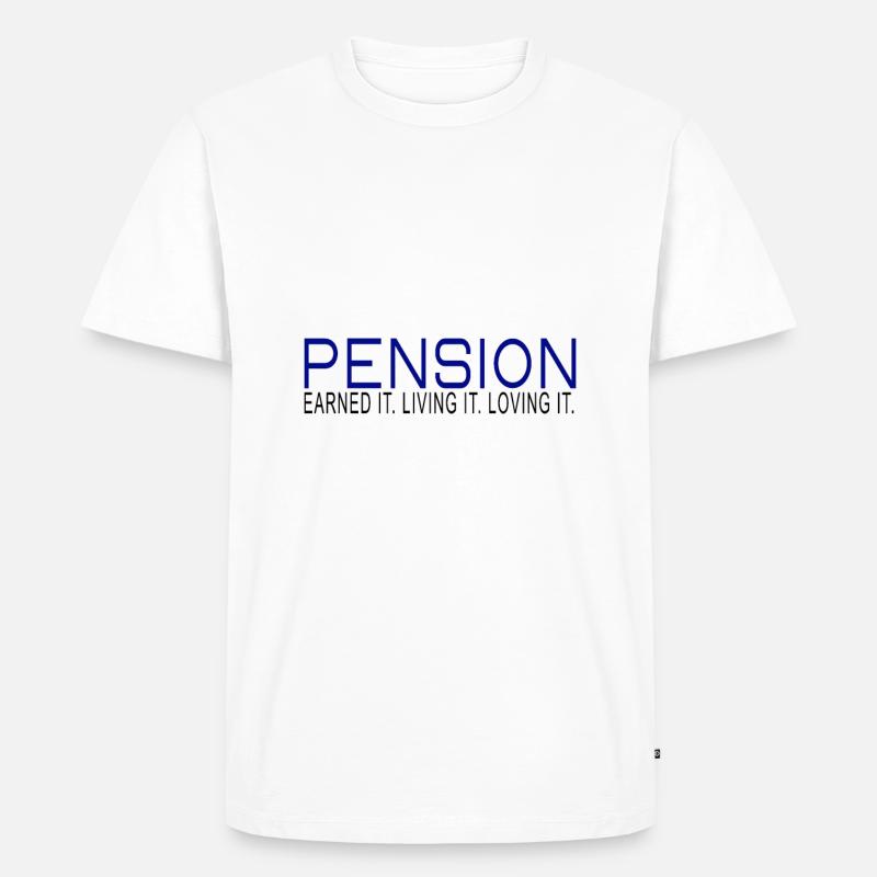 pensioner - Männer Premium Bio T-Shirt - Weiß