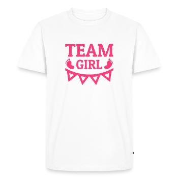 Team Girl Team No Nuts, c'est une fille - T-shirt Premium bio Homme - blanc - Devant - Nico (187cm)