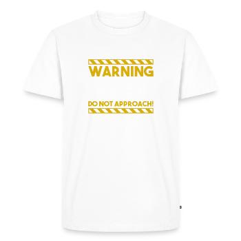 Warning Official Teenage 13th Birthday Gift - Men's Premium Organic T-Shirt - white - Front - Nico (187cm)