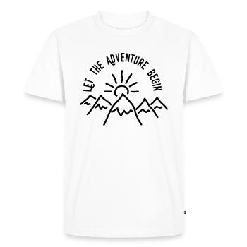 AD Let the Adventure Begin - T-shirt Premium bio Homme - blanc - Devant - Nico (187cm)