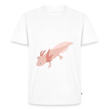 Axolotl Aquarium Lurch Amphibian Water Cuddle me - Men's Premium Organic T-Shirt - white - Front - Nico (187cm)