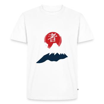 Japan Asia Bamboo Sun Volcanoes Dragon Circle - Men's Premium Organic T-Shirt - white - Front - Nico (187cm)
