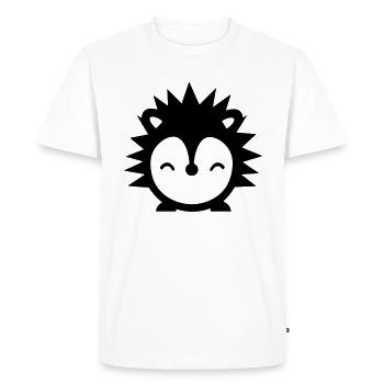 Hérisson - T-shirt Premium bio Homme - blanc - Devant - Nico (187cm)