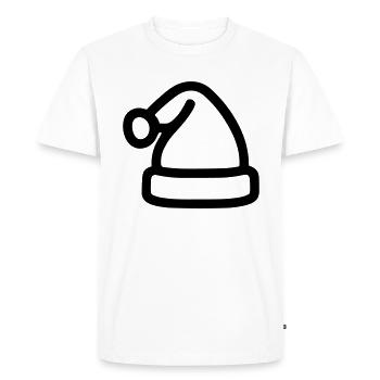 bonnet de noel - T-shirt Premium bio Homme - blanc - Devant - Nico (187cm)