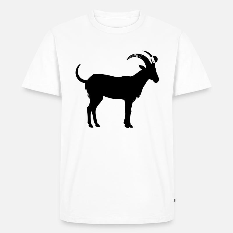 Ziege - Männer Premium Bio T-Shirt - Weiß