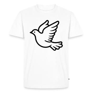 Colombe - T-shirt Premium bio Homme - blanc - Devant - Nico (187cm)