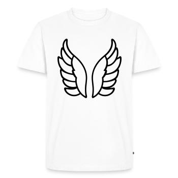 Ailes d'ange - T-shirt Premium bio Homme - blanc - Devant - Nico (187cm)