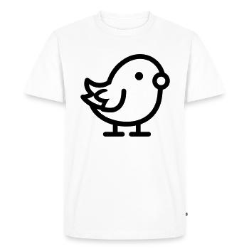 poussin - T-shirt Premium bio Homme - blanc - Devant - Nico (187cm)