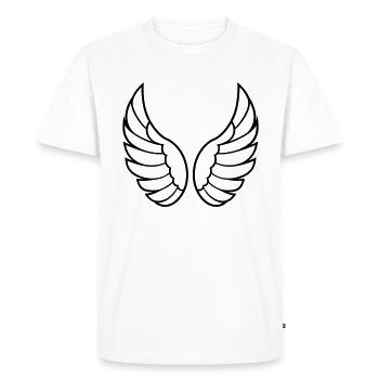Ailes d'ange - T-shirt Premium bio Homme - blanc - Devant - Nico (187cm)