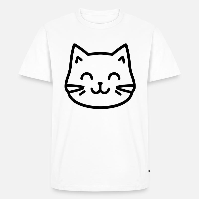 Katze - Männer Premium Bio T-Shirt - Weiß