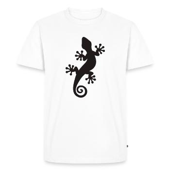 gecko - T-shirt Premium bio Homme - blanc - Devant - Nico (187cm)