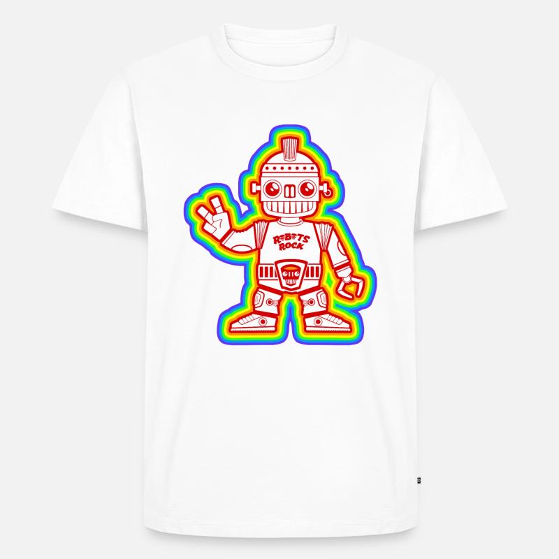 NYAN ROBOTER - Männer Premium Bio T-Shirt - Weiß