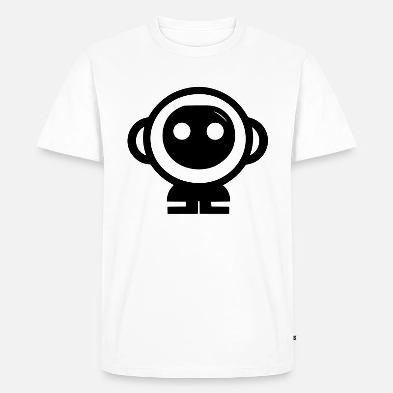 Kleiner Roboter - Männer Premium Bio T-Shirt - Weiß