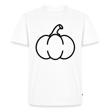 citrouille - T-shirt Premium bio Homme - blanc - Devant - Nico (187cm)