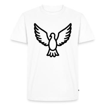 Colombe - T-shirt Premium bio Homme - blanc - Devant - Nico (187cm)