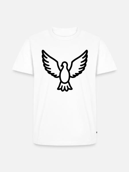 Dove - Men's Premium Organic T-Shirt - white