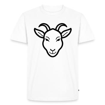 He-goat - Men's Premium Organic T-Shirt - white - Front - Nico (187cm)