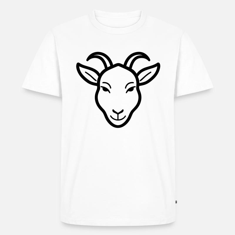 Ziegenbock - Männer Premium Bio T-Shirt - Weiß