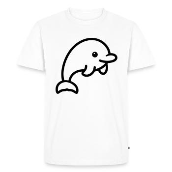 dauphin - T-shirt Premium bio Homme - blanc - Devant - Nico (187cm)