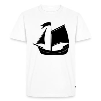 Bateau pirate - T-shirt Premium bio Homme - blanc - Devant - Nico (187cm)