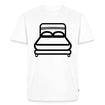 bed - Men's Premium Organic T-Shirt - white - Front - Nico (187cm)