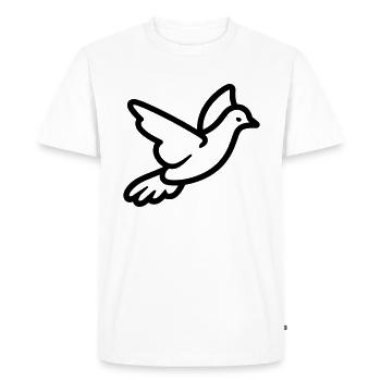 Colombe - T-shirt Premium bio Homme - blanc - Devant - Nico (187cm)