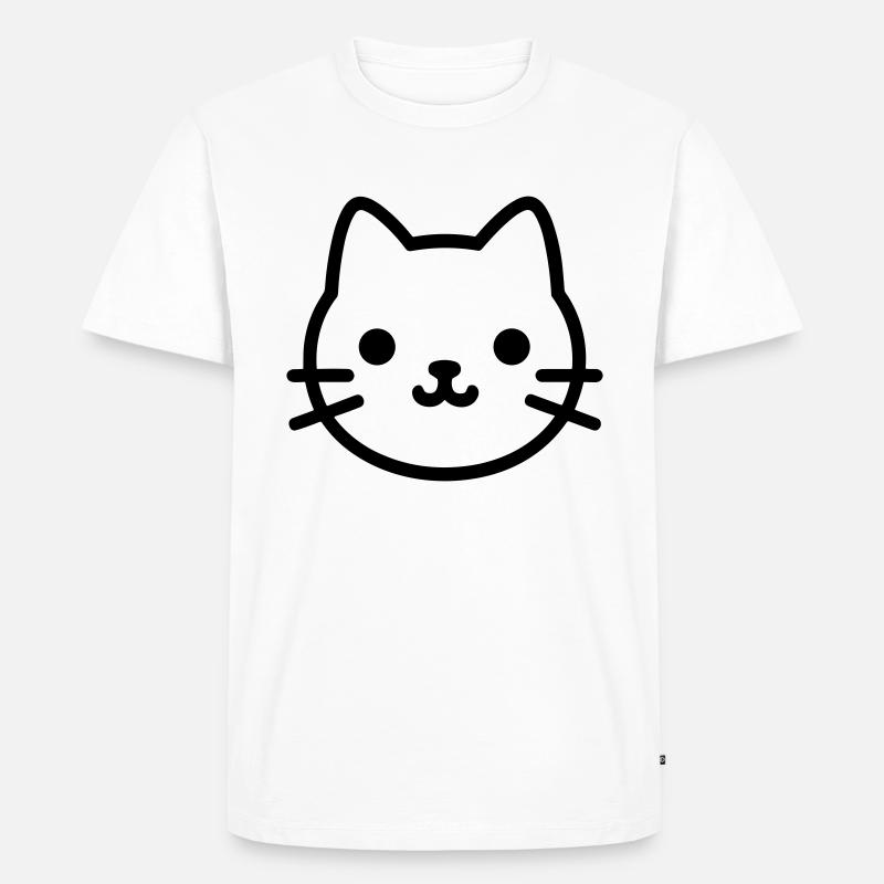 chat - T-shirt Premium bio Homme - blanc