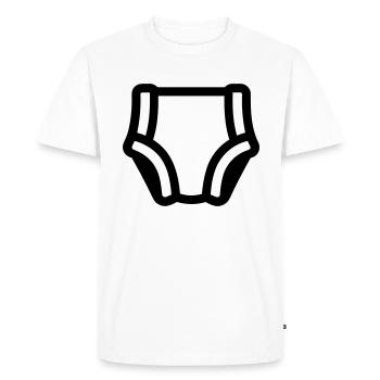 Couche - T-shirt Premium bio Homme - blanc - Devant - Nico (187cm)