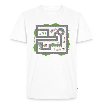 Play Cars on Daddy's Back Dad Massage - Men's Premium Organic T-Shirt - white - Front - Nico (187cm)