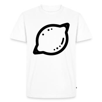 Lemon - Men's Premium Organic T-Shirt - white - Front - Nico (187cm)