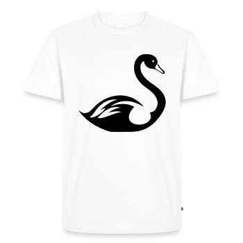 Cygne - T-shirt Premium bio Homme - blanc - Devant - Nico (187cm)