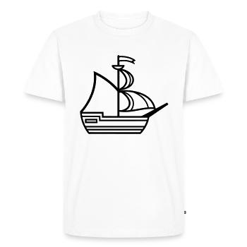 Pirate ship - Men's Premium Organic T-Shirt - white - Front - Nico (187cm)