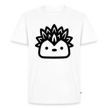 Igel - Männer Premium Bio T-Shirt - Weiß - Vorne - Nico (187cm)