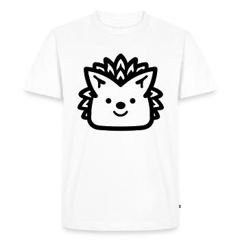 Hérisson - T-shirt Premium bio Homme - blanc - Devant - Nico (187cm)
